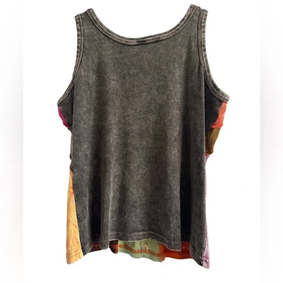 Unbranded bohemian Style Tank Cotton Patchwork Floral Embroidery Tank Top Size L - Picture 5 of 9